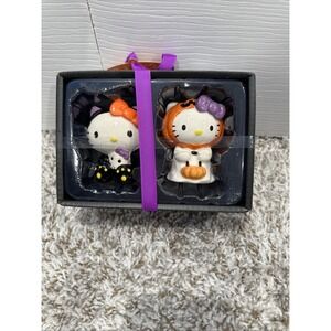 Blue Sky Hello Kitty Ceramic Salt & Pepper Shakers Halloween Theme